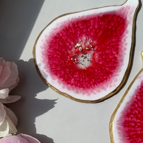 Handmade Fig-shaped coasters