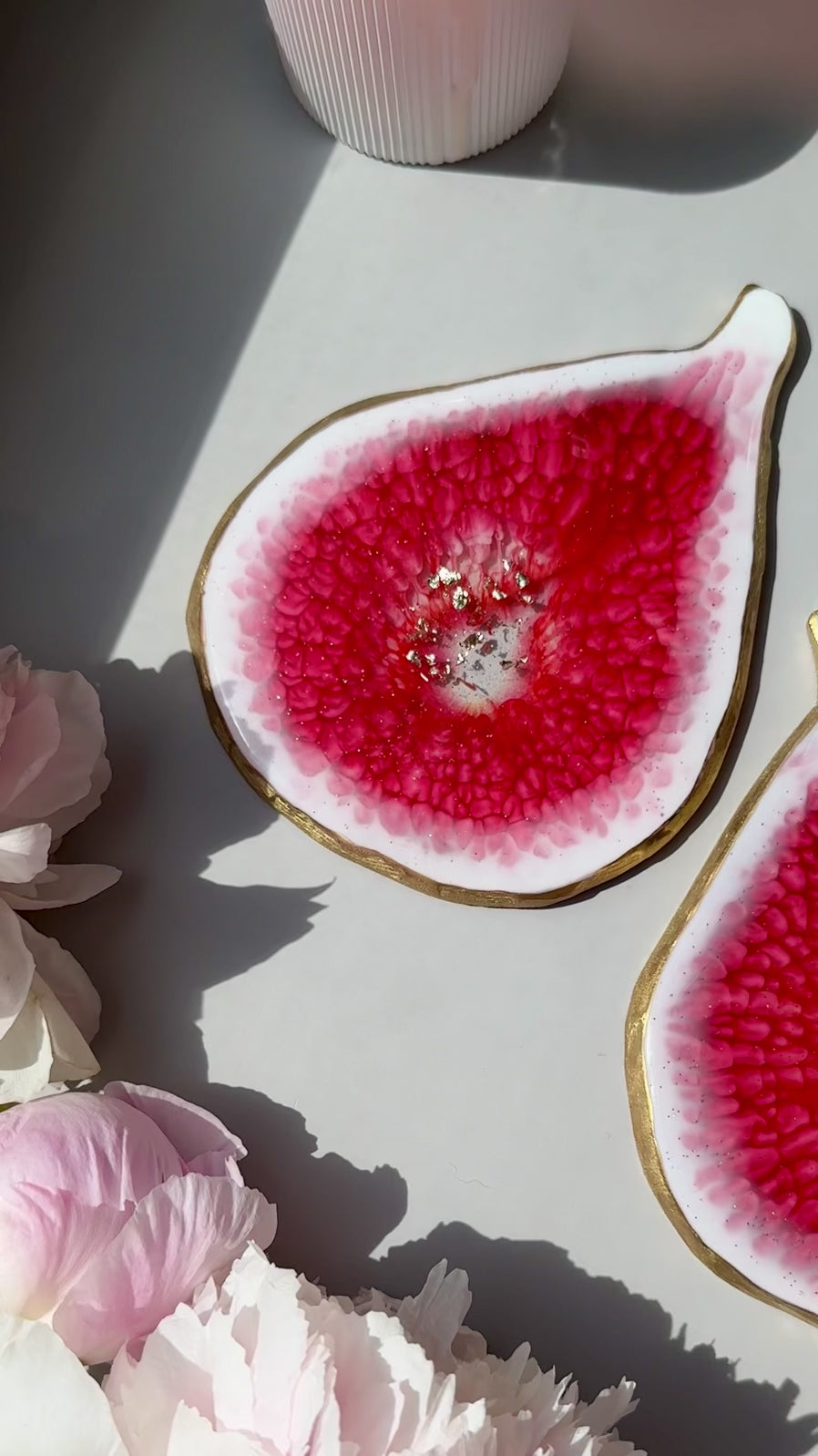 Handmade Fig-shaped coasters